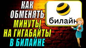 Как поменять минуты на Билайн в Гулливер