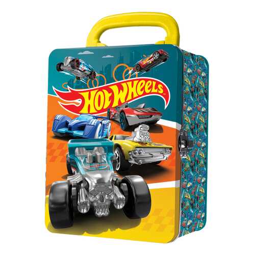 Портативный кейс для хранения 18 машинок Hot Wheels бирюзовый в Гулливер