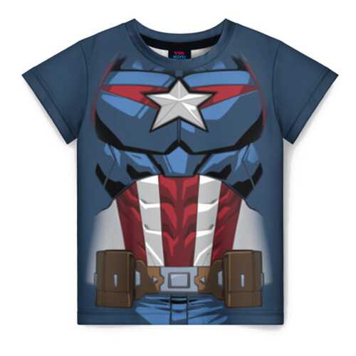 Детская футболка ВсеМайки 3D Captain America costume, р. 140 в Гулливер