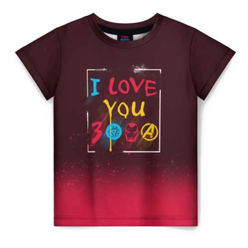 Детская футболка ВсеМайки 3D I love you 3000, размер 98 в Гулливер