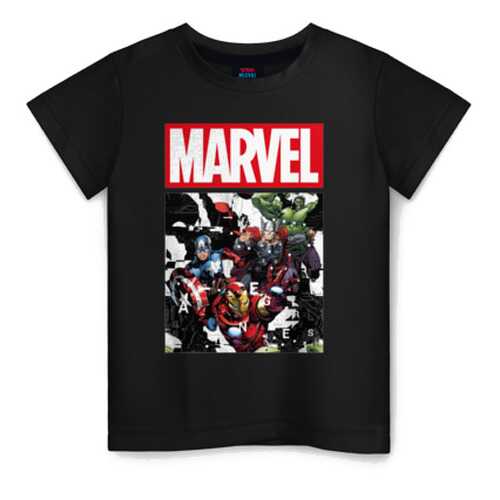 Детская футболка ВсеМайки Avengers glitch хлопок, р. 140 в Гулливер