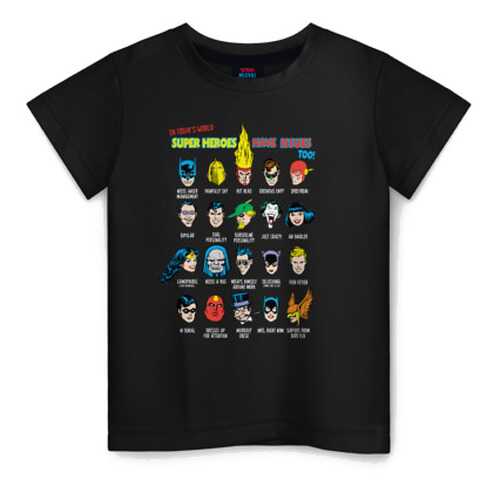 Детская футболка ВсеМайки Super heroes have issues too хлопок, р. 170 в Гулливер