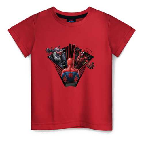 Детская футболка ВсеМайки Venom, Carnage vs Spider-man хлопок, р. 128 в Гулливер