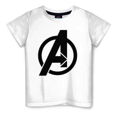 Детская футболка ВсеМайки Avengers logo black хлопок, р. 86 в Гулливер