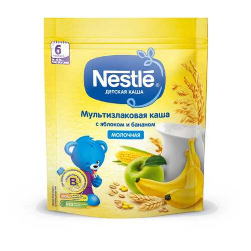 Каша молочная Nestle Мультизлаковая с яблоком и бананом с 6 мес. 220 г в Гулливер