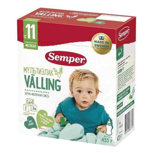 Каша молочная Semper Мультизлак valling с 11 мес. 435 г в Гулливер