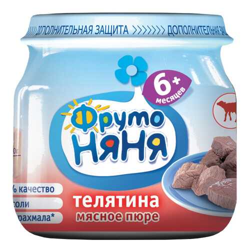 Пюре мясное ФрутоНяня Из телятины с 6 месяцев 80 г в Гулливер