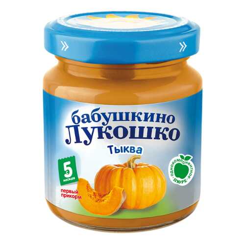 Пюре овощное Бабушкино Лукошко Тыква с 5 месяцев 100 г в Гулливер