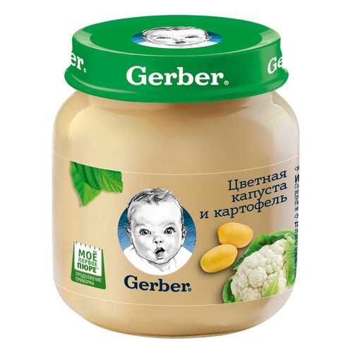 Пюре овощное Gerber Цветная капуста и картофель с 5 мес. 130 г в Гулливер