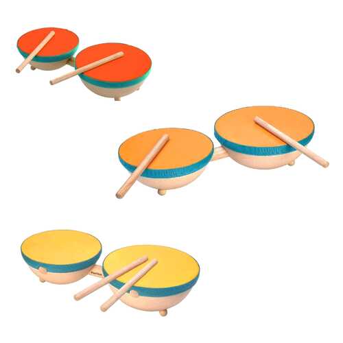 Музыкальный инструмент PlanToys Двойной барабан в Гулливер