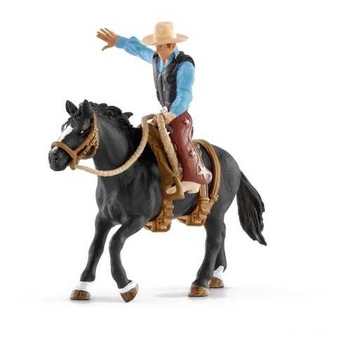 Фигурка Ковбой в седле на необъезженной лошади Schleich в Гулливер
