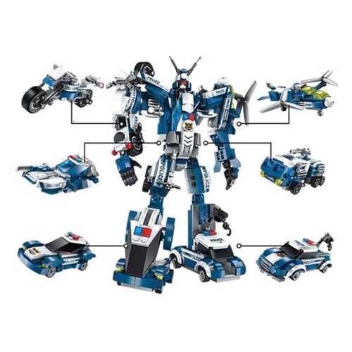 Конструктор-трансформер 1 TOY Blockformers Мегаробокоп, 6 шт. в Гулливер