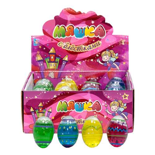 Мяшка 1TOY Мелкие пакости с блёстками 4 цвета 50 г Т10253 в Гулливер