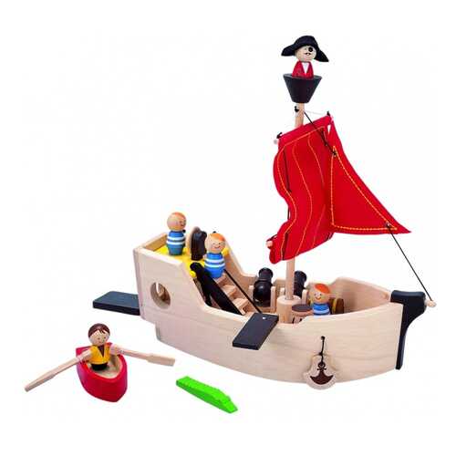 Деревянная игрушка для малышей PlanToys Пиратский корабль в Гулливер