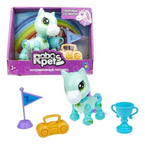 Интерактивная игрушка 1TOY Robo Pets Игривый пони Т16978 мятный в Гулливер