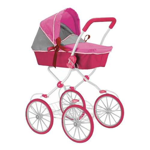 Кукольная коляска R-Toys 603 фуксия с серым в Гулливер