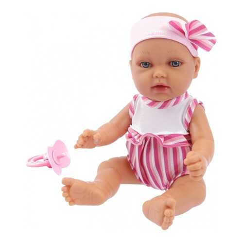 Пупсик 1 Toy функциональный Baby Doll, 28 см в полосатом боди в Гулливер