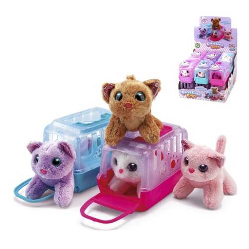 Мягкая игрушка Junfa Toys Мой питомец Кошечка в переноске, в ассортименте в Гулливер