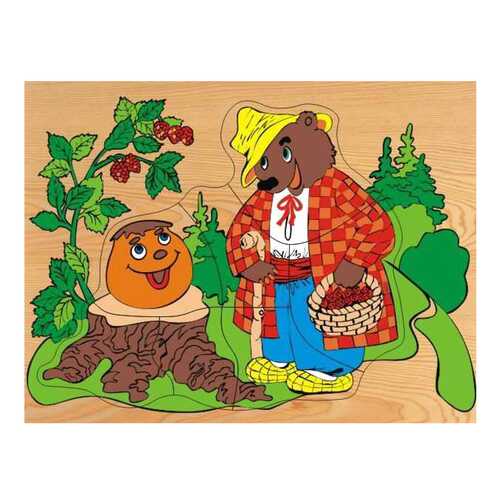 Пазл Wooden Toys Колобок и медведь 7 деталей в Гулливер