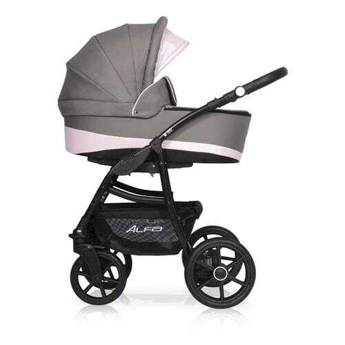Коляска 2 в 1 Riko Basic Alfa Ecco серый-розовый 09 в Гулливер