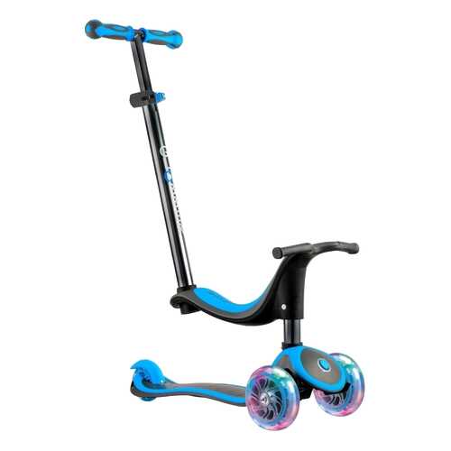 Самокат трехколесный Y-SCOO Globber Evo 4 в 1 Titanium neon blue в Гулливер