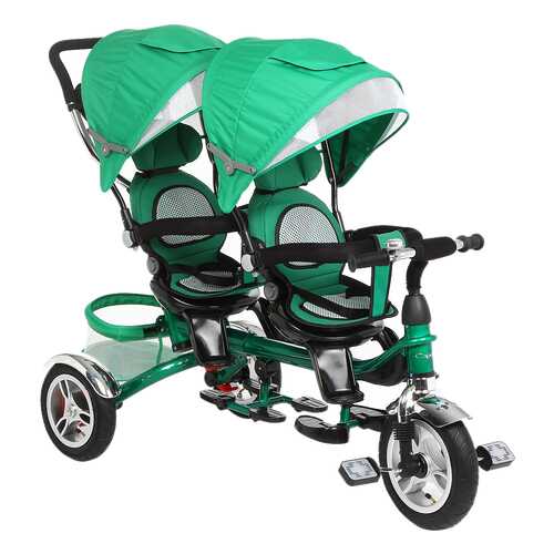 Велосипед трехколесный Capella Twist Trike 360 для двойни зеленый в Гулливер
