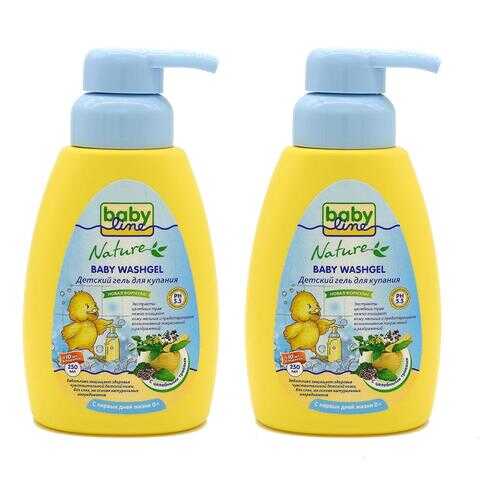Гель для купания Babyline с целебными травами с первых дней жизни, 2x250 мл в Гулливер