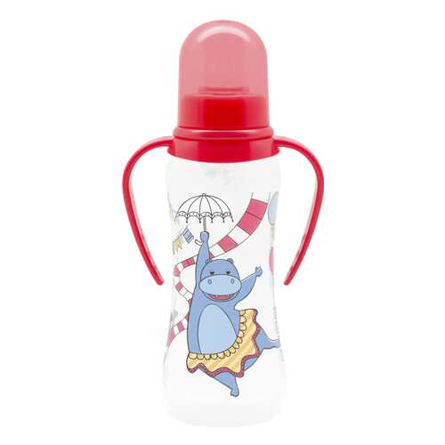 Бутылочка для кормления Lubby Just Lubby с молочной соской, с ручками 250 мл в Гулливер