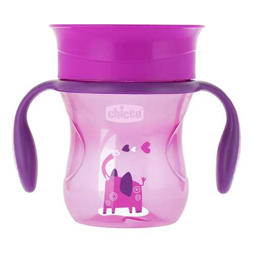 Чашка-поильник Chicco Perfect Cup носик 360, 266 мл, Розовый со слоником в Гулливер