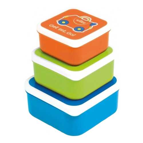 Контейнеры для еды Trunki 0299-GB01 Голубой, Оранжевый, Зеленый 3 шт в Гулливер