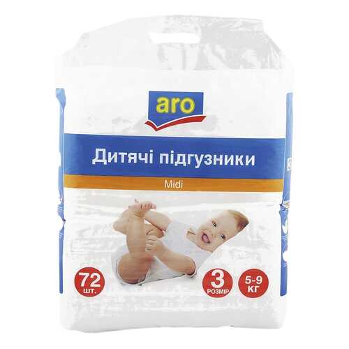 Подгузники Aro Midi 3 (5-9 кг), 72 шт. в Гулливер