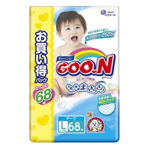Подгузники Goon Ultra Jumbo Pack L (9-14 кг), 68 шт. в Гулливер