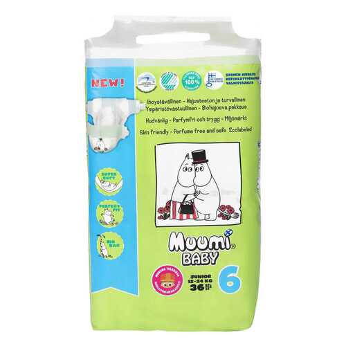 Подгузники Muumi Baby Junior (12-24 кг), 36 шт. в Гулливер