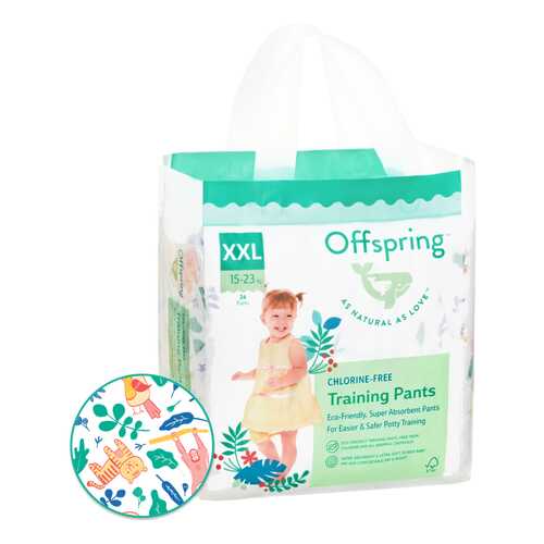 Подгузники-трусики Offspring XXL 15-23 кг 24 шт. Джунгли в Гулливер
