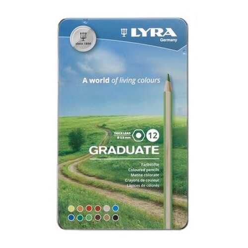 Lyra Цветные гексагональные карандаши GRADUATE PERMANENT 12 цветов в Гулливер