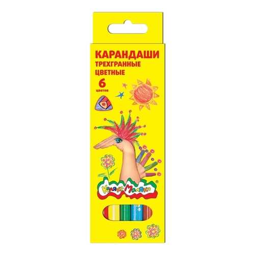 Набор цветных карандашей Каляка-Маляка 6 цв. трехгранные с заточкой 3+ в Гулливер